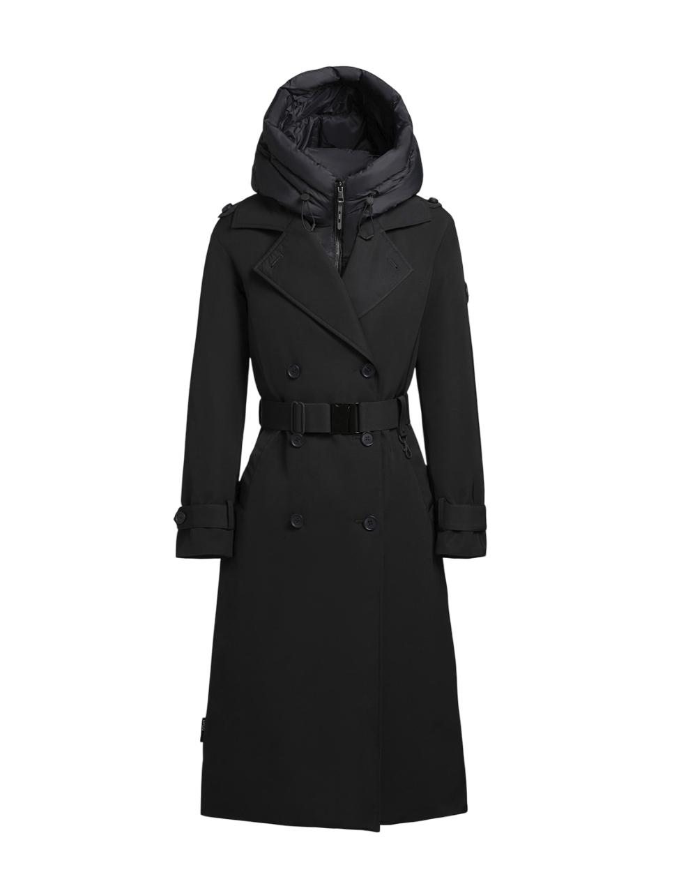 Gabardina Khujo ELENA Negro Mujer