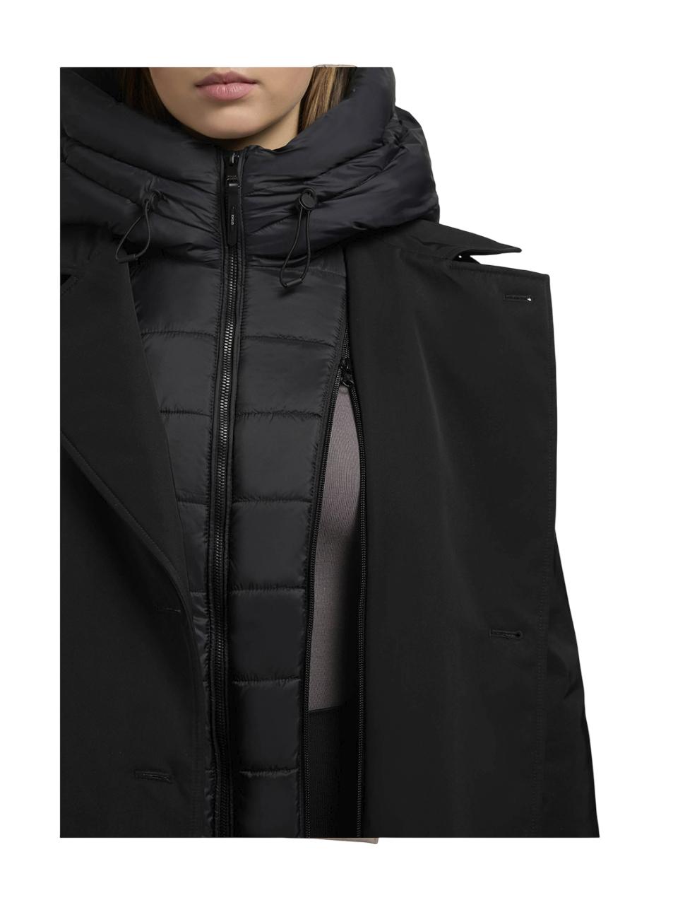 Gabardina Khujo ELENA Negro Mujer