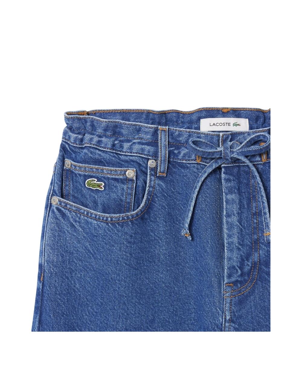 Pantalón Vaquero Lacoste Azul Mujer