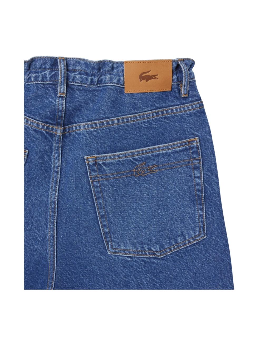 Pantalón Vaquero Lacoste Azul Mujer