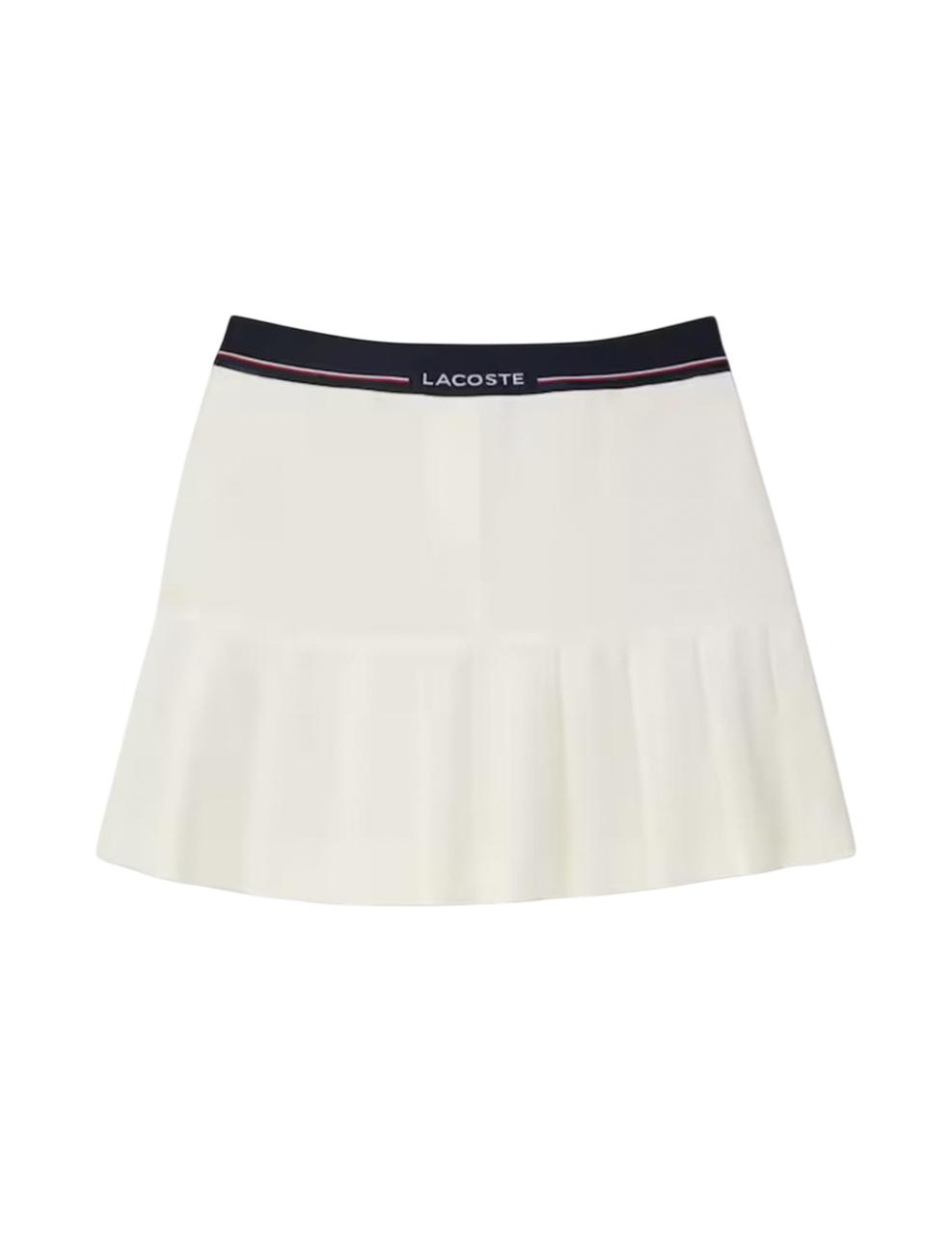 Falda Lacoste Blanca Mujer