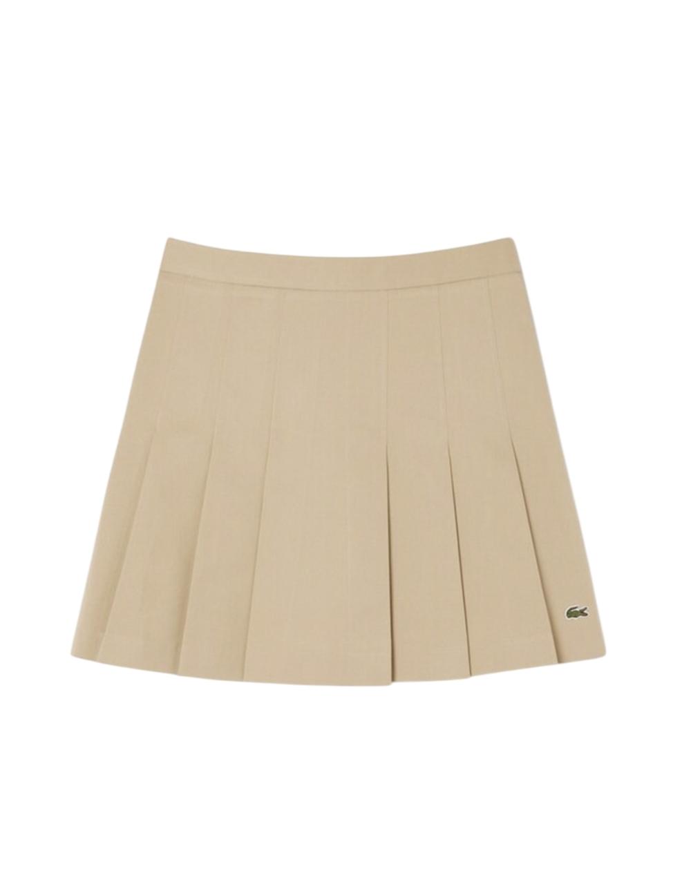 Falda Lacoste Beige Mujer
