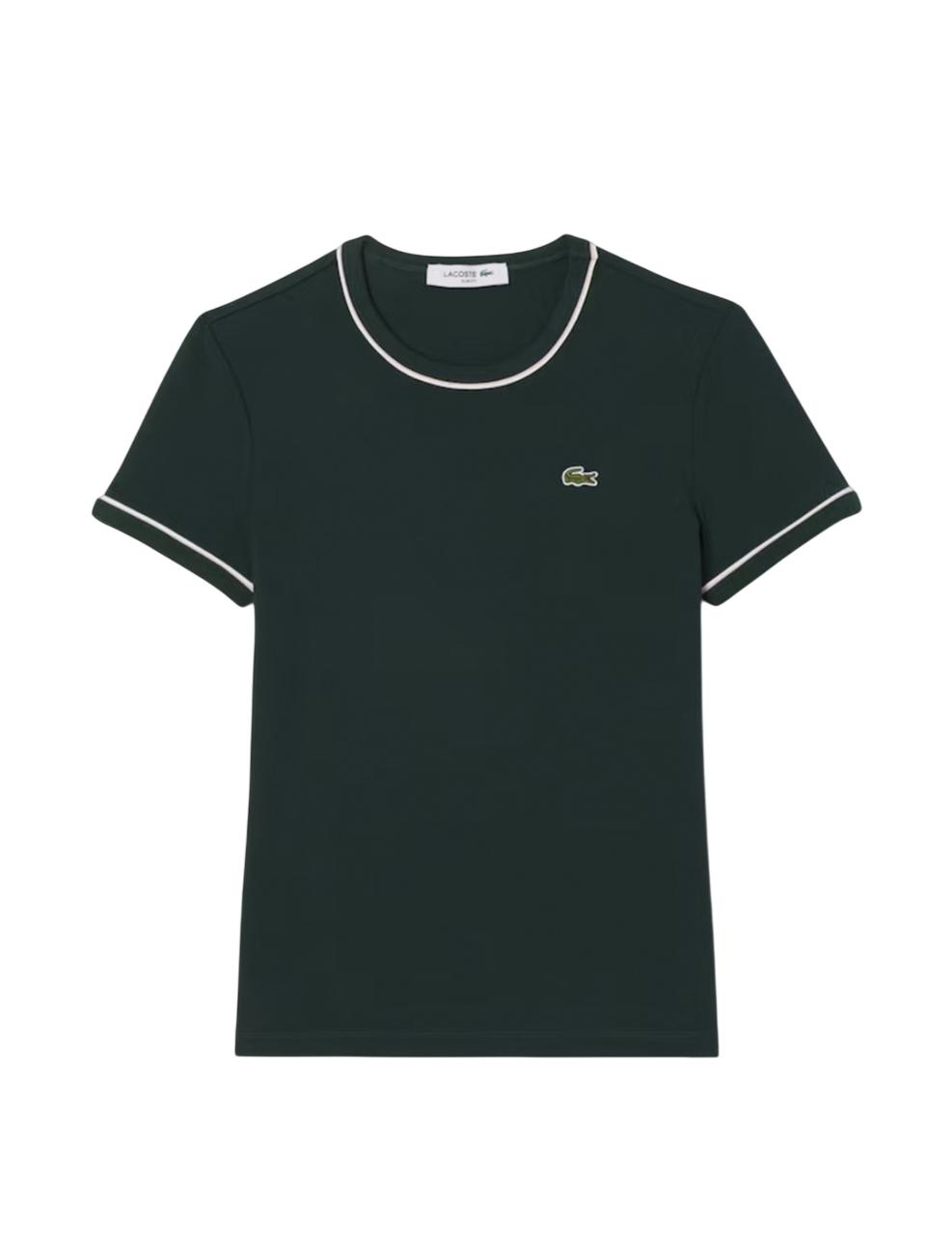 Camiseta Lacoste Verde Mujer