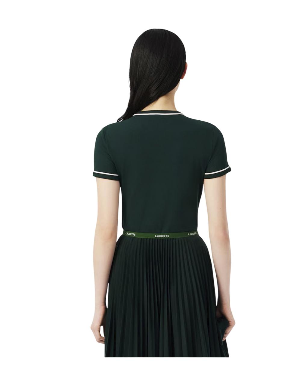 Camiseta Lacoste Verde Mujer