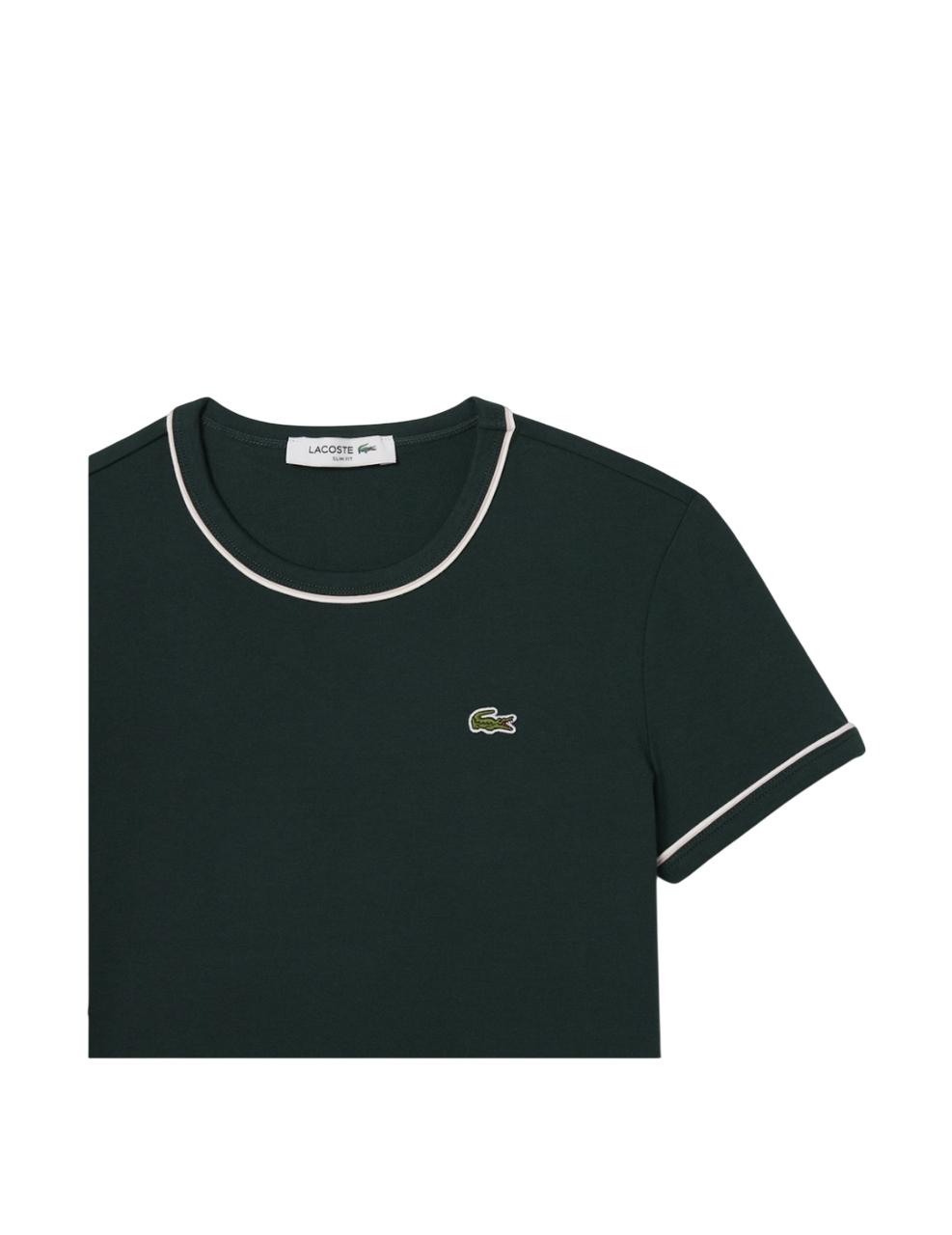 Camiseta Lacoste Verde Mujer
