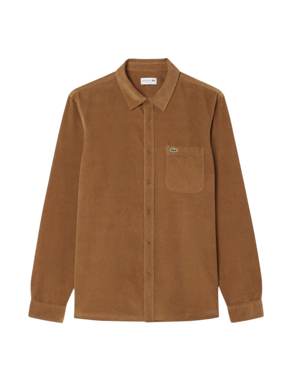 Camisa Lacoste Marrón Hombre