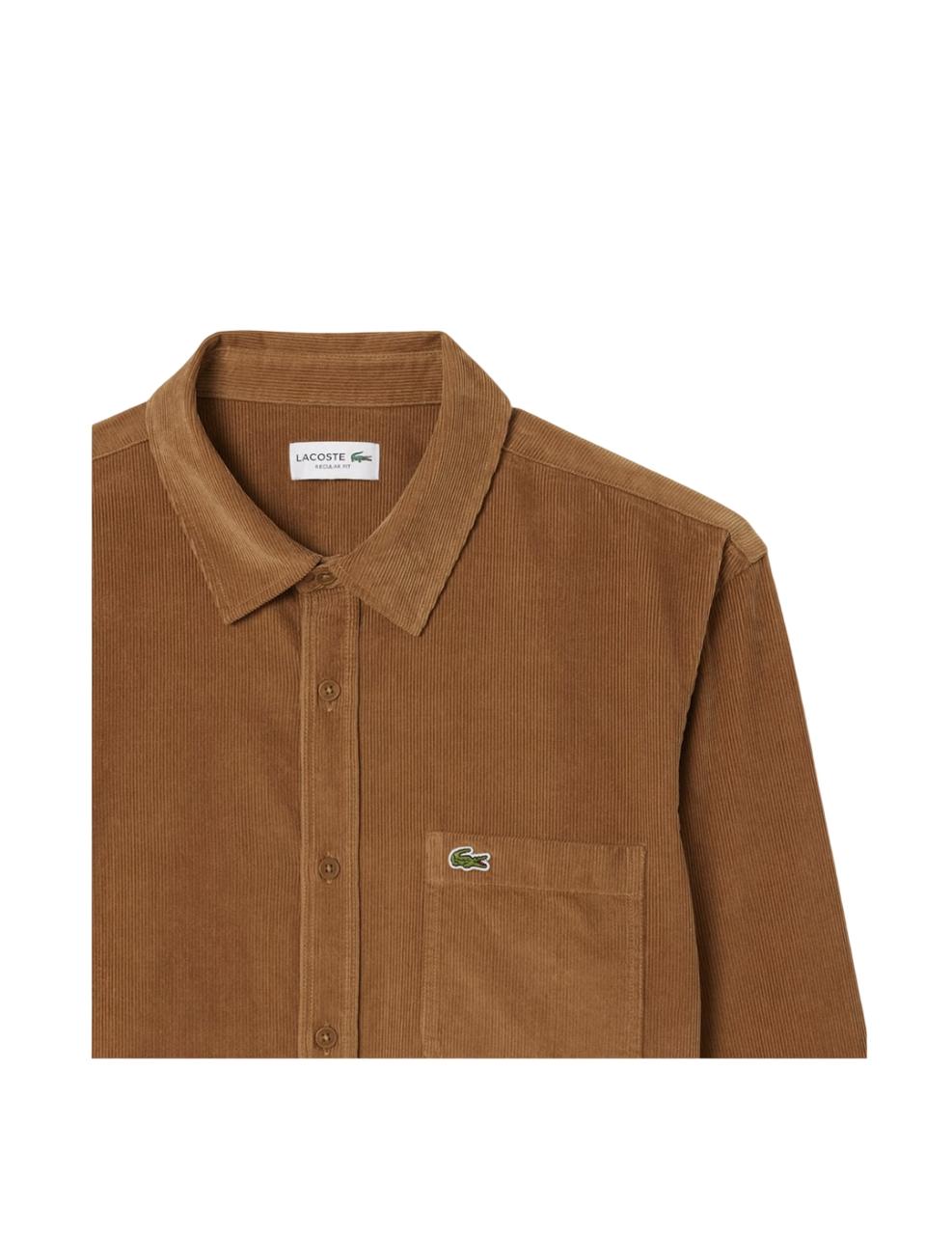 Camisa Lacoste Marrón Hombre