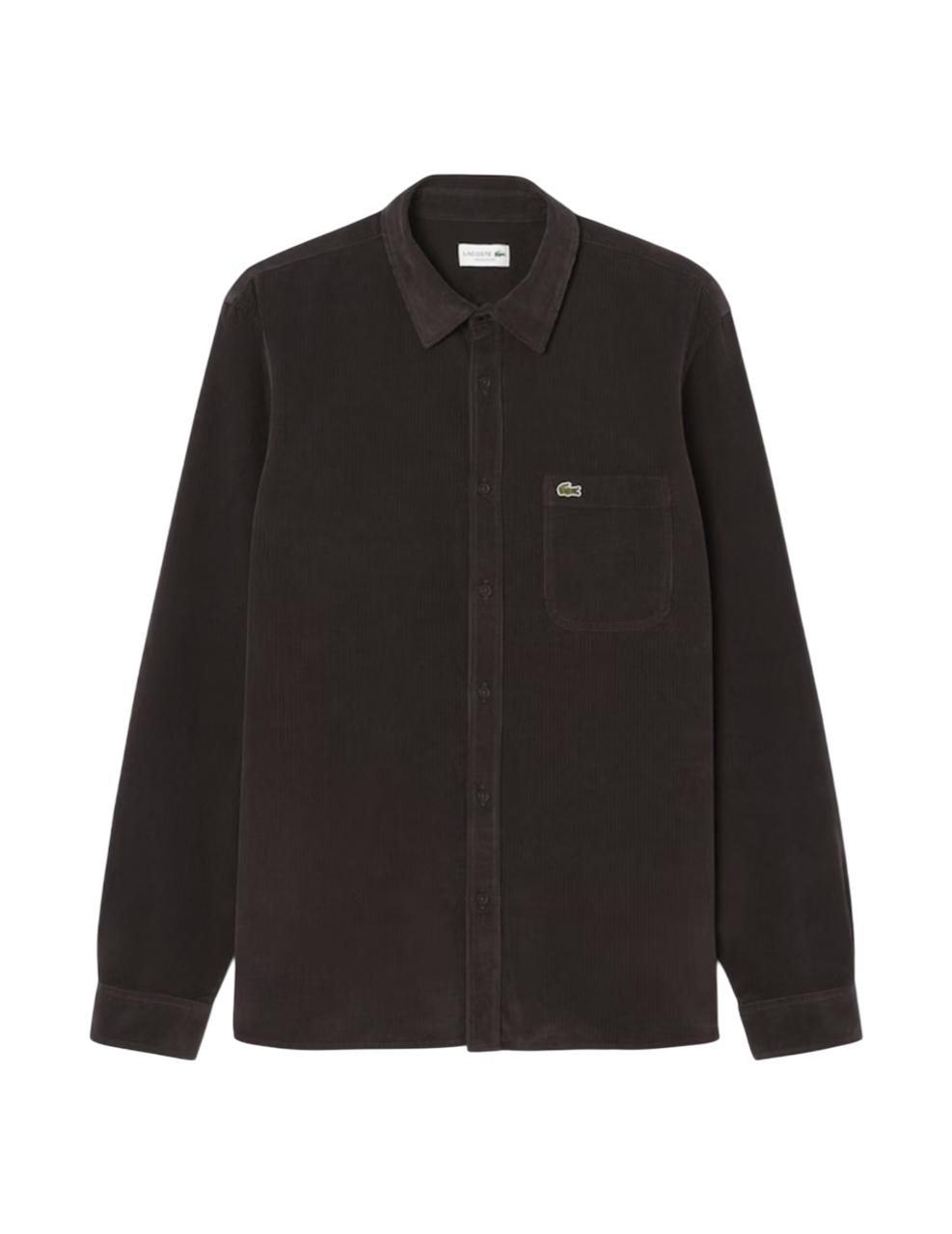 Camisa Lacoste Marrón Oscuro Hombre
