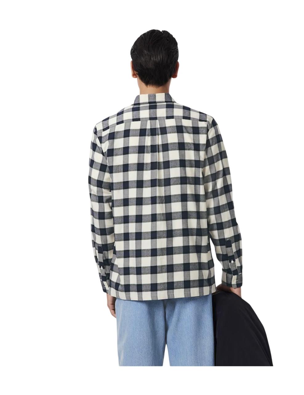 Camisa Lacoste Cuadros Marino Hombre