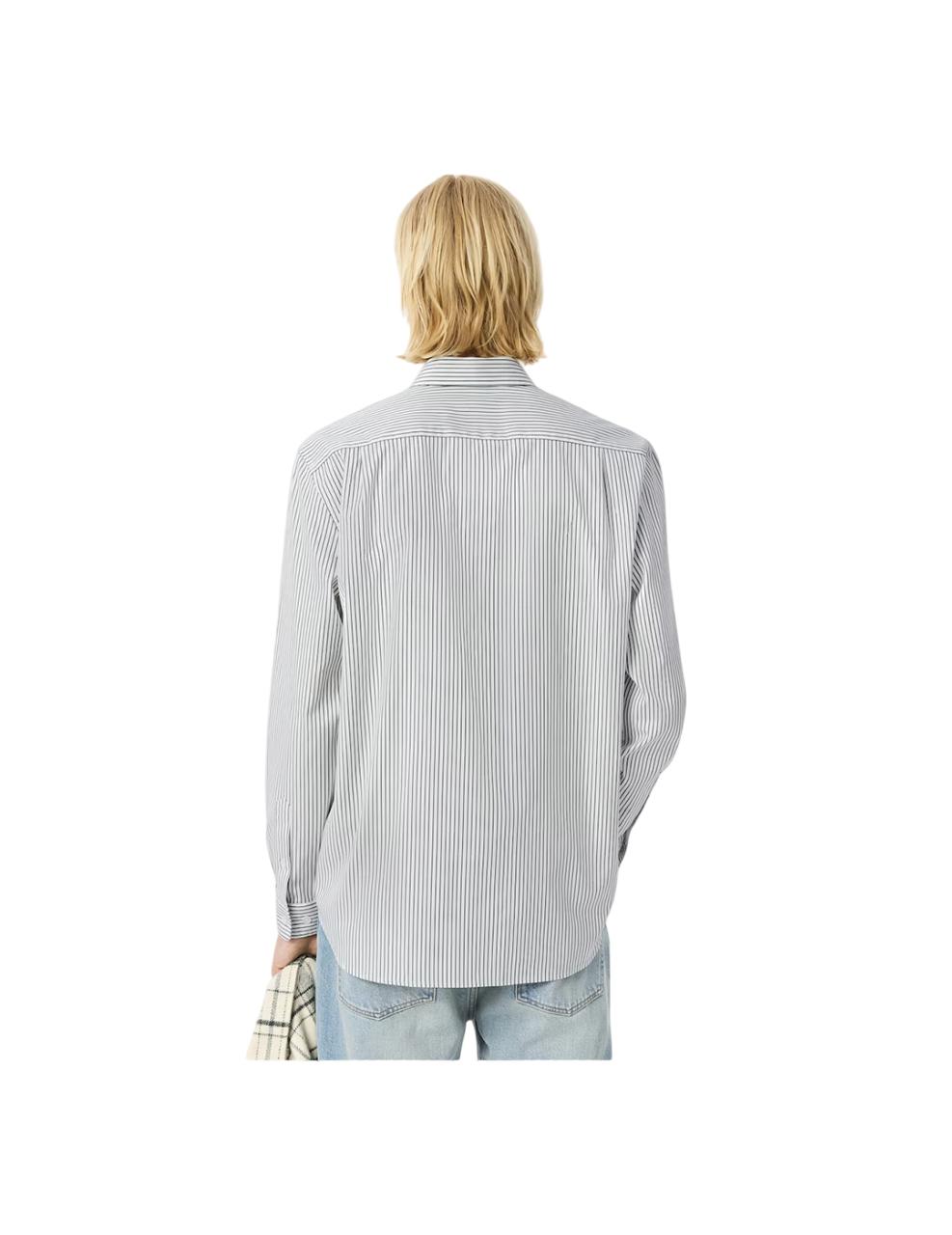 Camisa de rayas Lacoste Blanca Verde Hombre