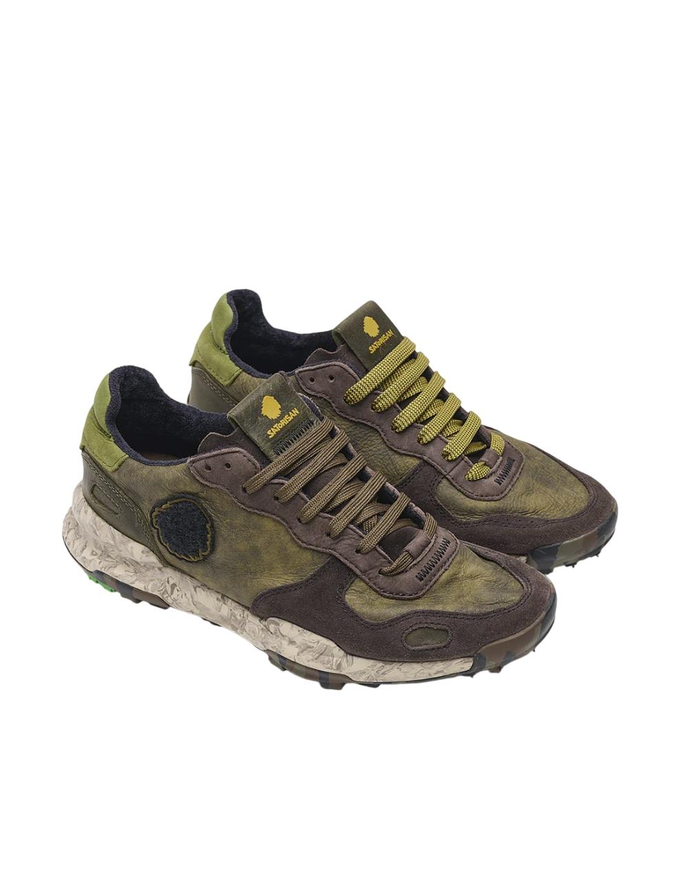 Zapatilla Satorisan CHACRONA PREMIUM Verde Hombre