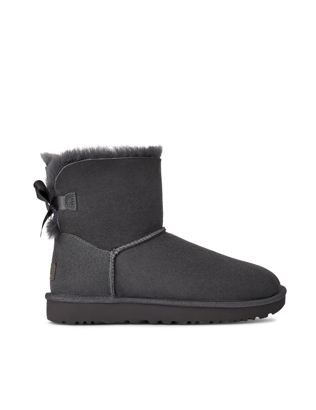 Bota UGG W Mini Bailey Bow II Gris oscuro Mujer