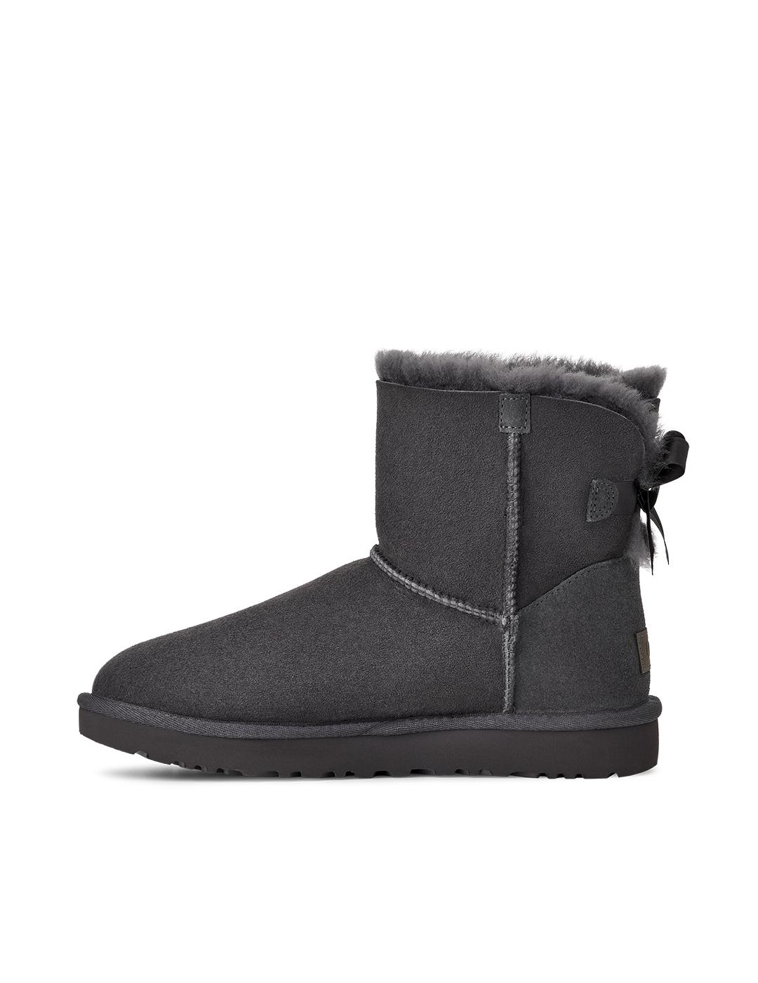 Bota UGG W Mini Bailey Bow II Gris oscuro Mujer