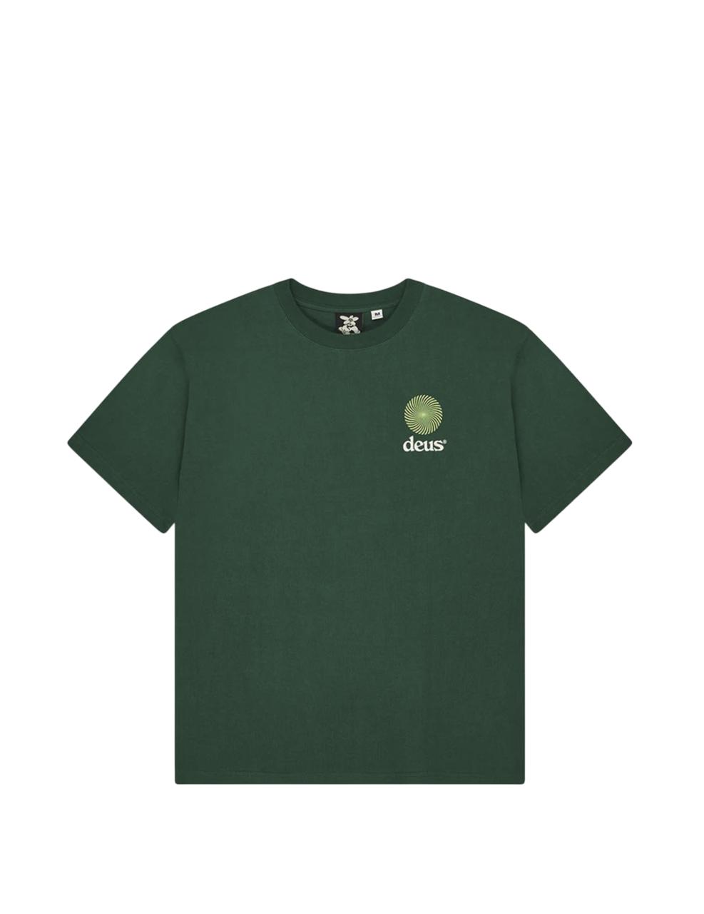 Camiseta Deus Ex Machina Strata Tee Verde Hombre