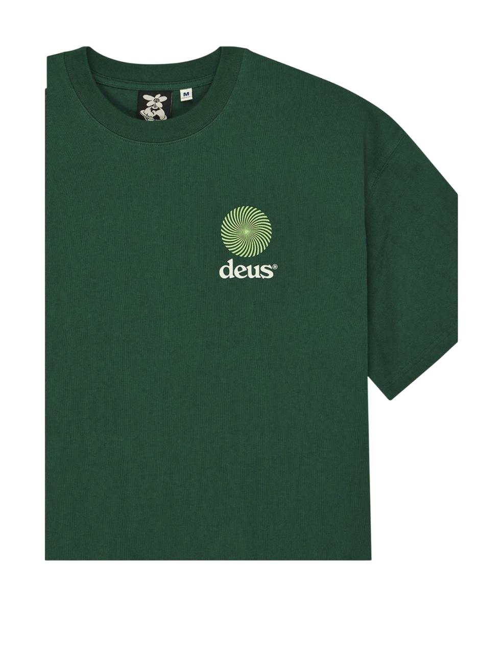 Camiseta Deus Ex Machina Strata Tee Verde Hombre