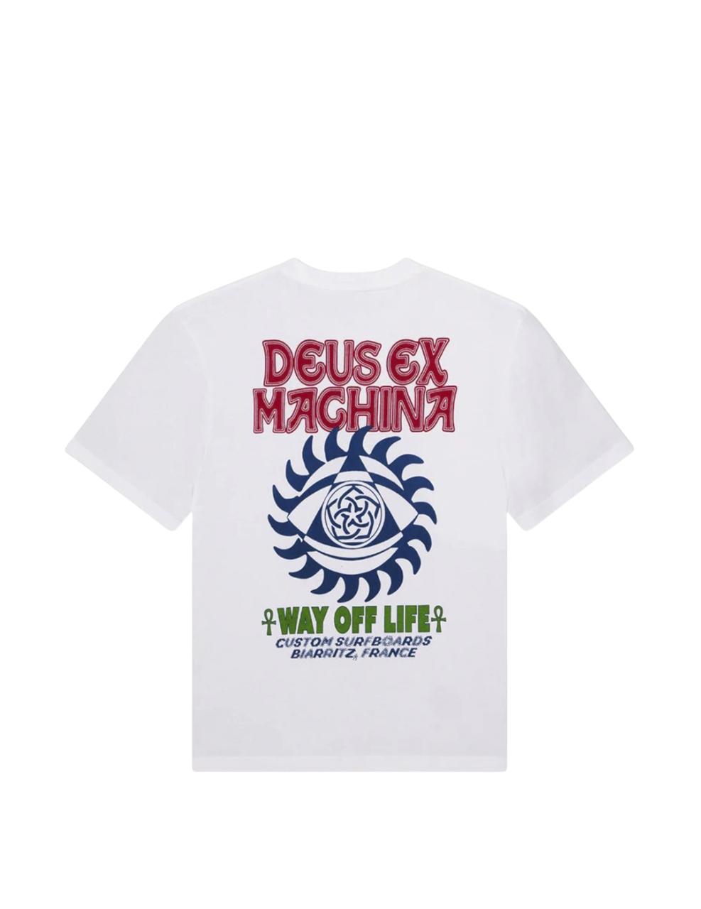 Camiseta Deus Ex Machina Crank Blanco Hombre