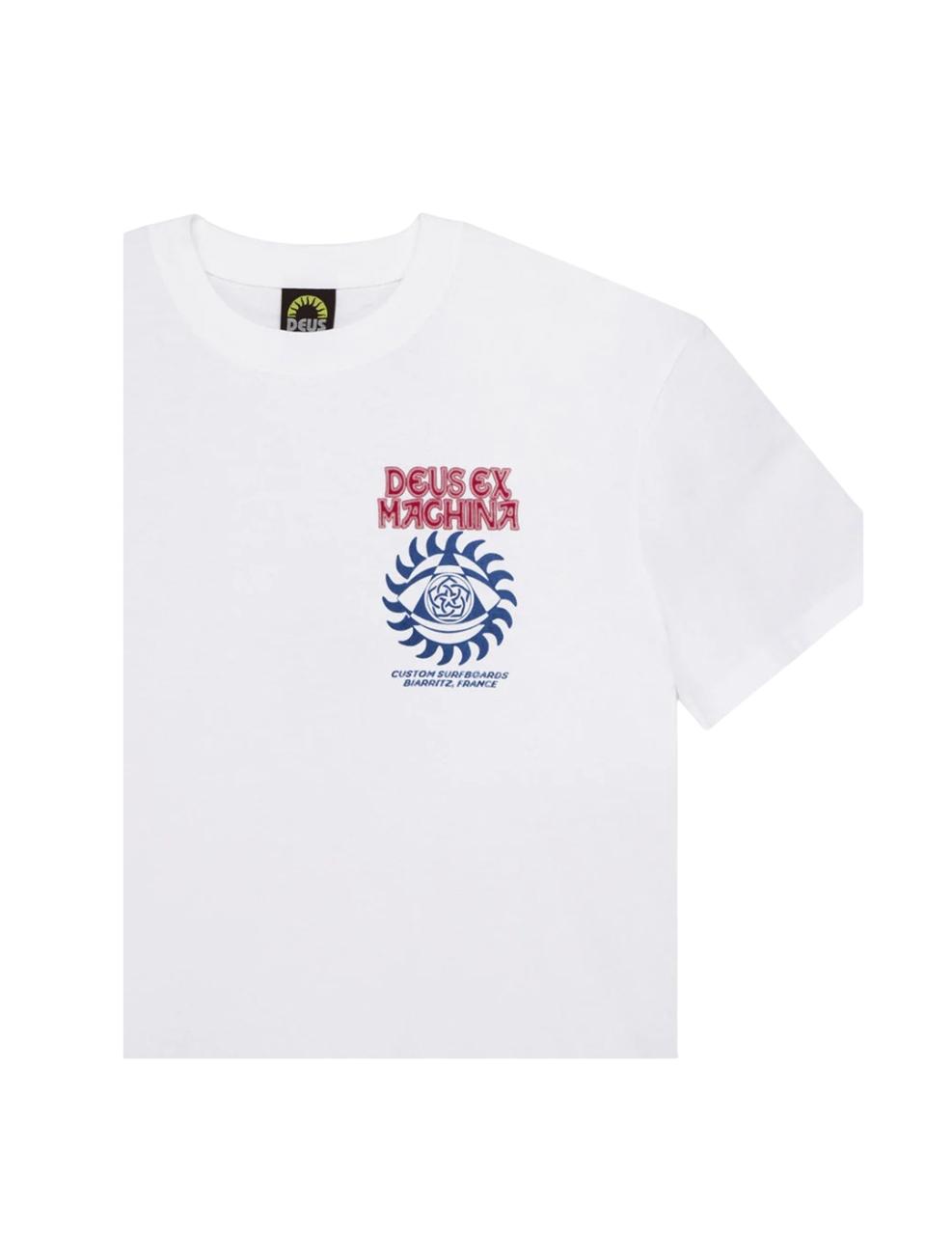 Camiseta Deus Ex Machina Crank Blanco Hombre