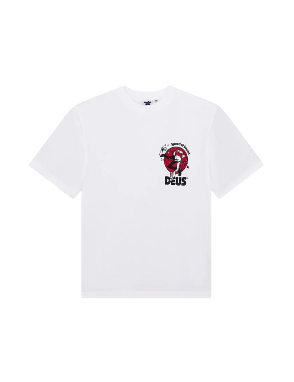 Camiseta Deus Ex Machina Roughneck Blanco Hombre
