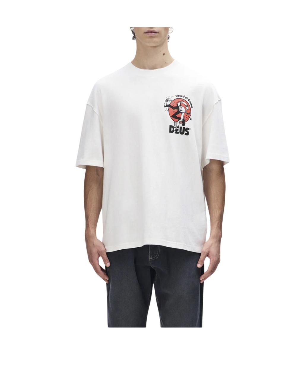 Camiseta Deus Ex Machina Roughneck Blanco Hombre