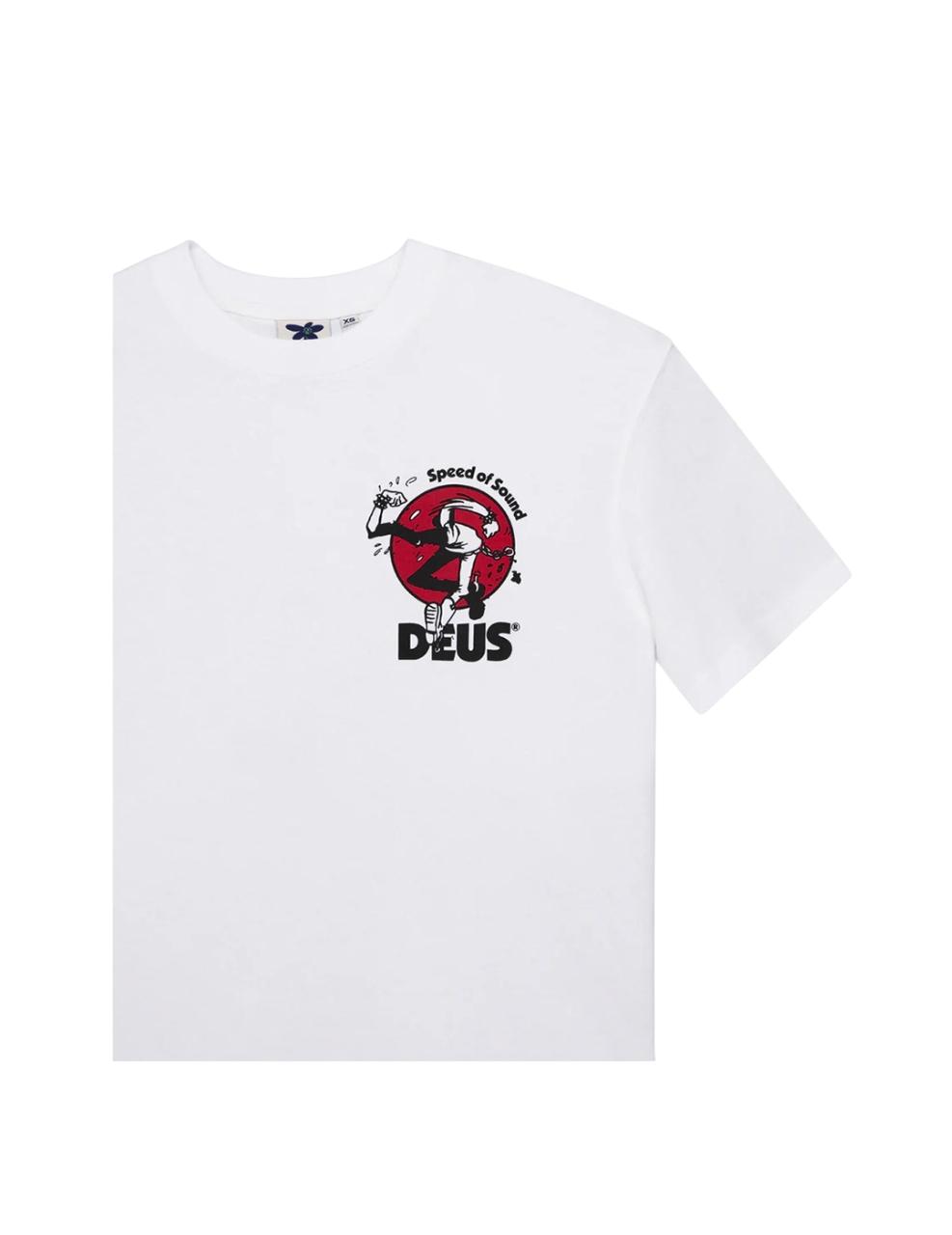 Camiseta Deus Ex Machina Roughneck Blanco Hombre