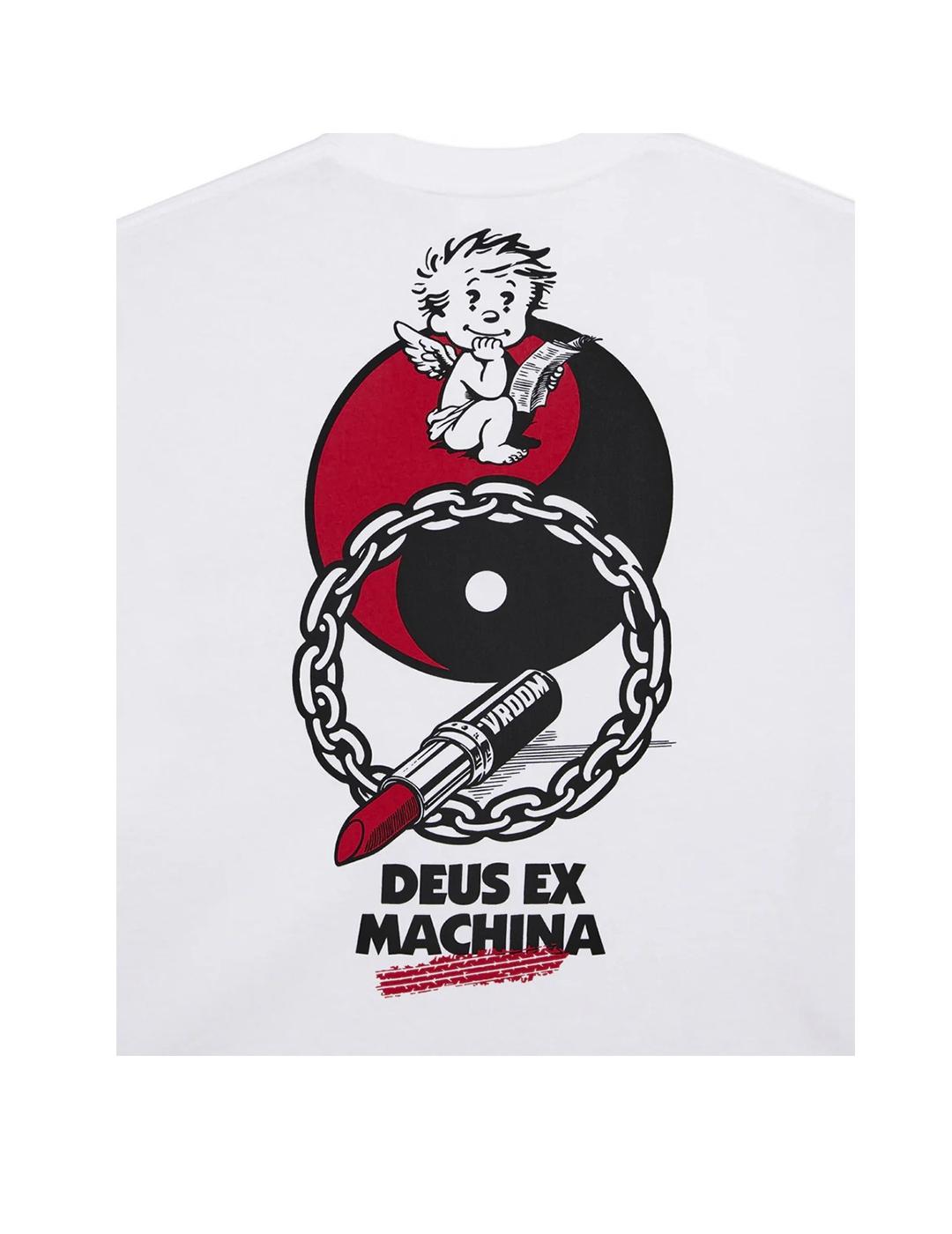 Camiseta Deus Ex Machina Roughneck Blanco Hombre