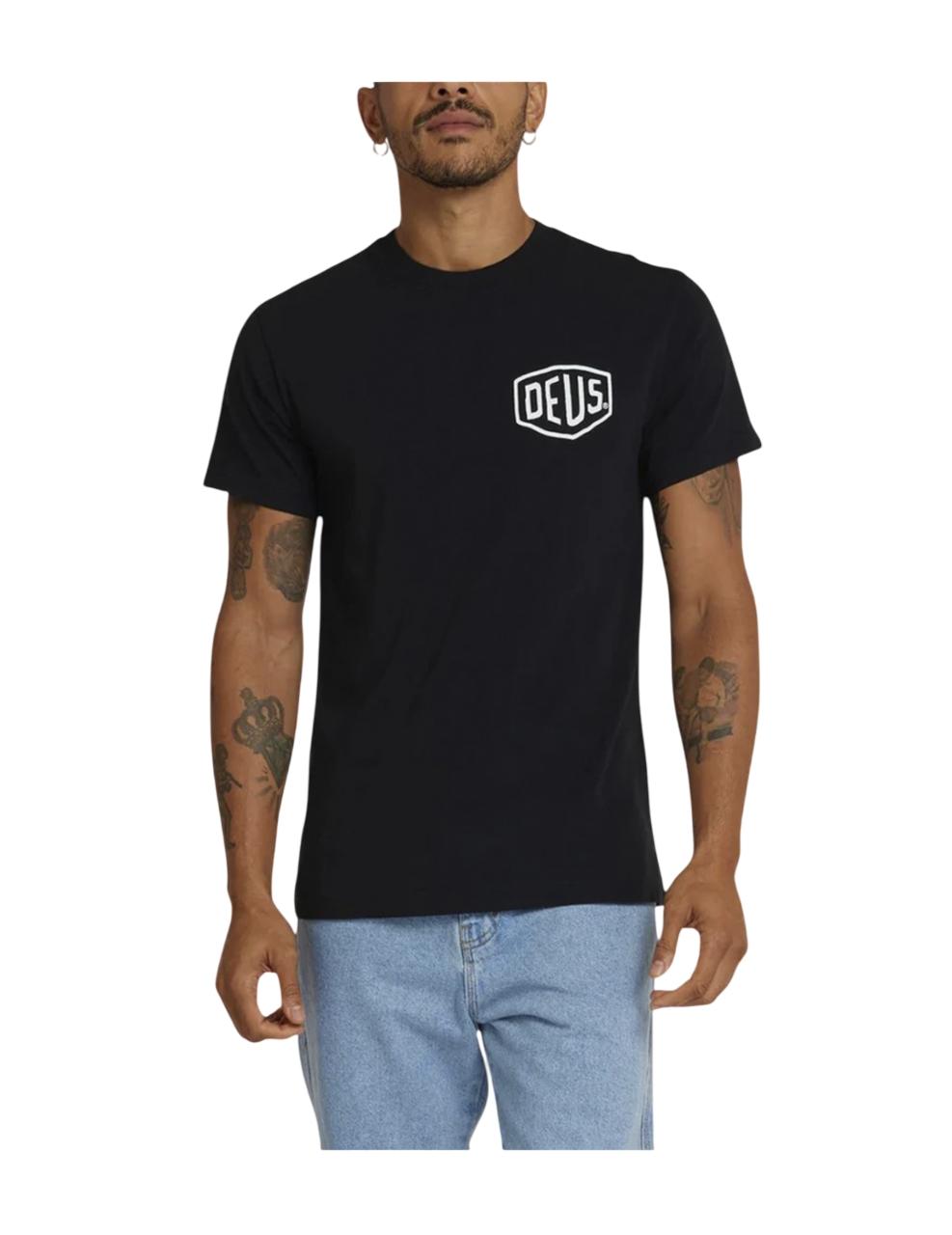 Camiseta Deus Ex Machina Venice Adres Negro Hombre