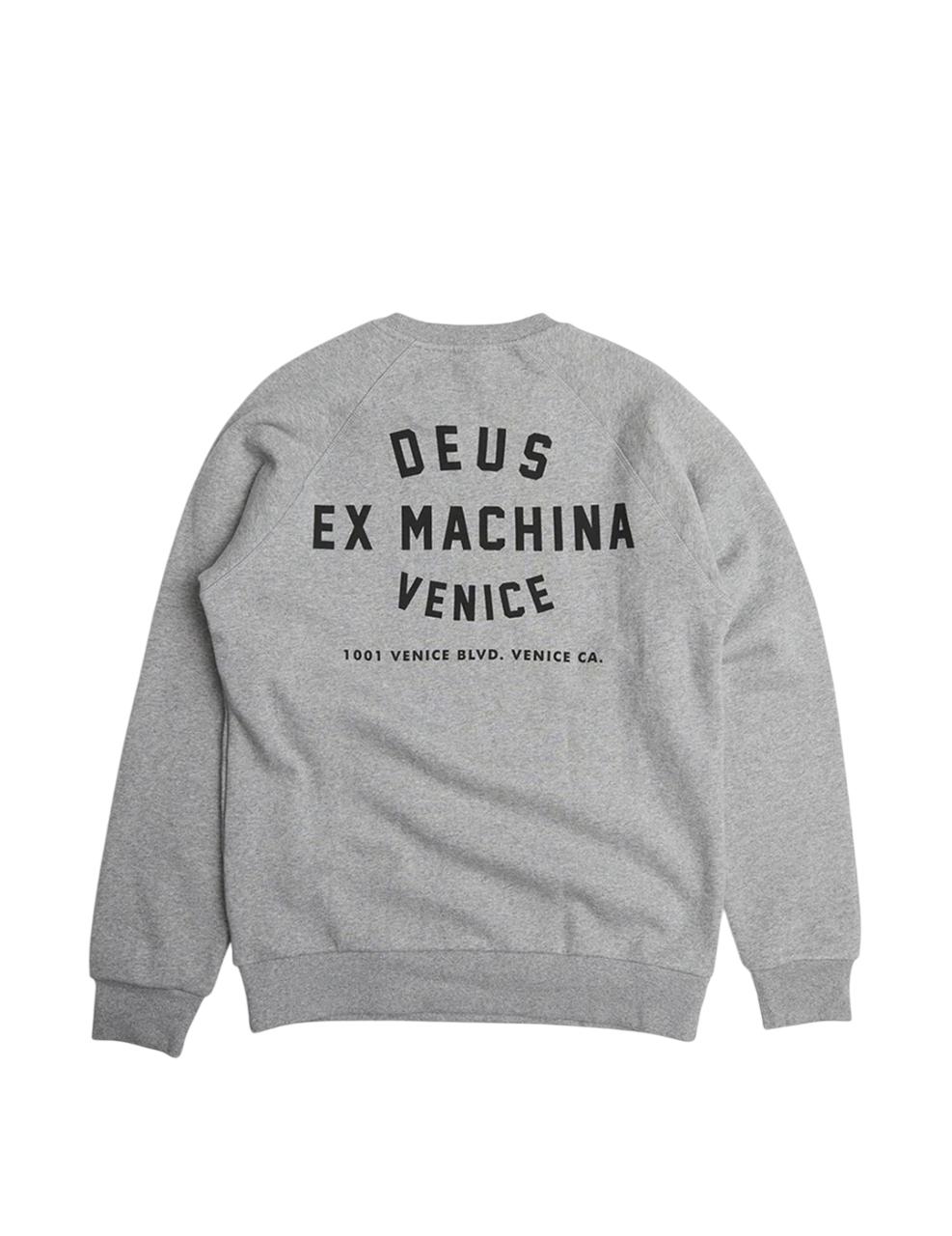 Sudadera Deus Venice Address Crew Gris Hombre
