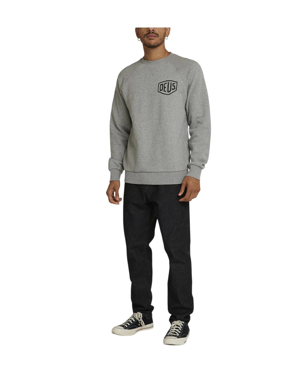 Sudadera Deus Venice Address Crew Gris Hombre