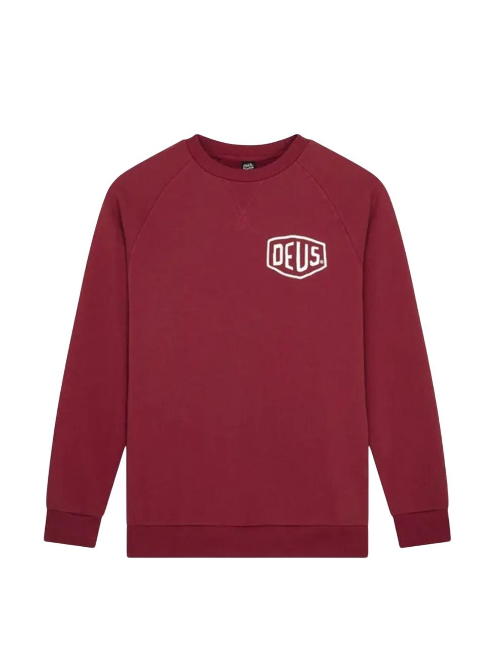 Sudadera Deus  Harajuku Address Crew Rojo Hombre