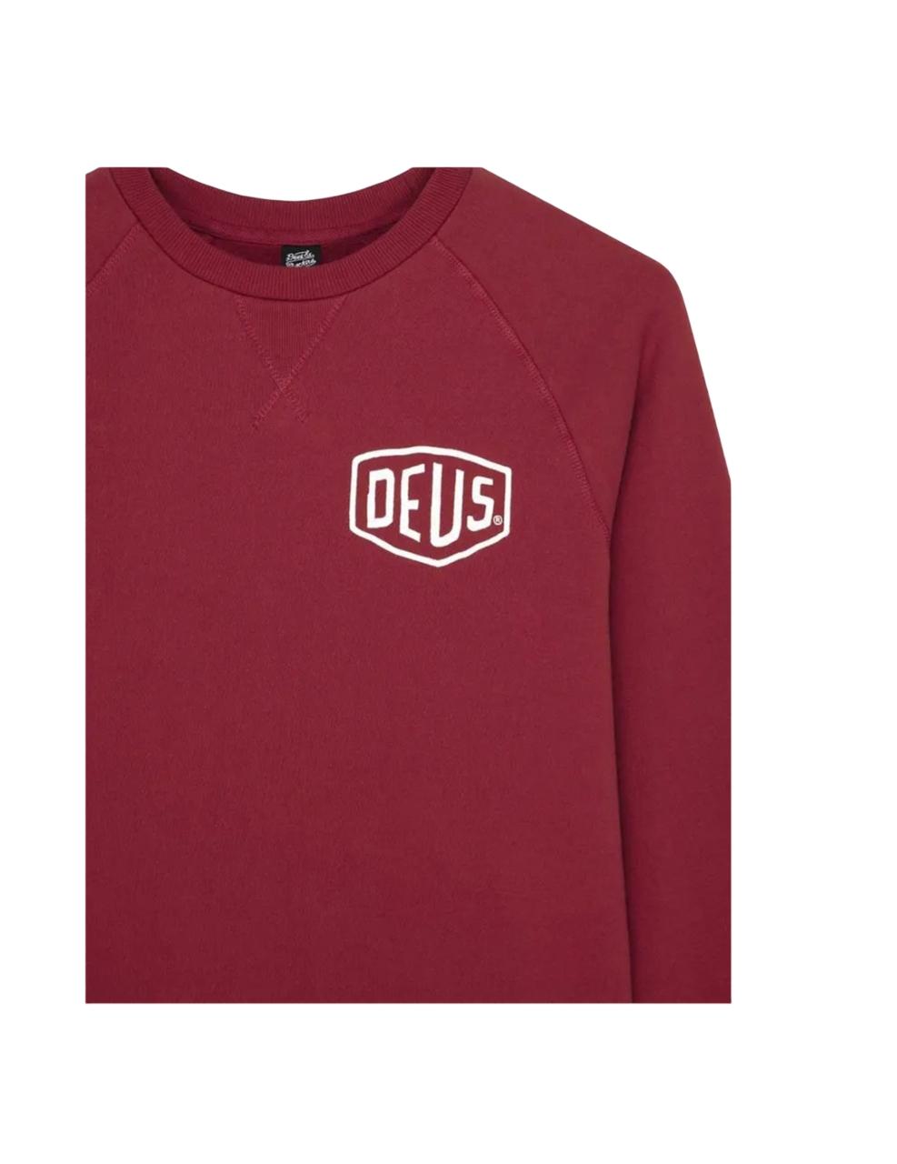 Sudadera Deus  Harajuku Address Crew Rojo Hombre