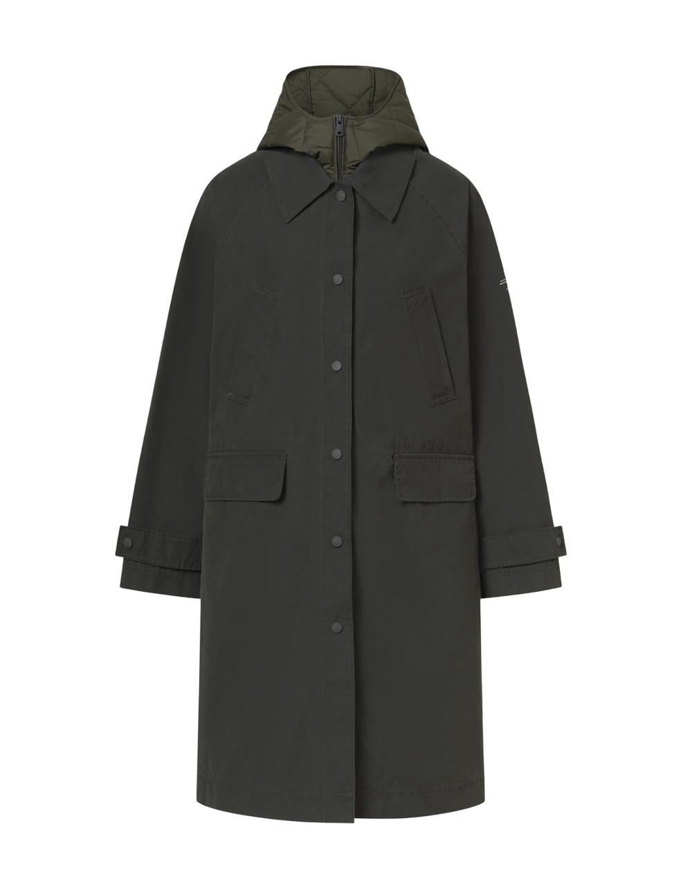 Abrigo ECOLAF HYDEN Verde Oscuro Mujer