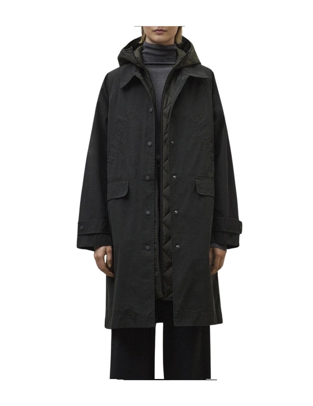 Abrigo ECOLAF HYDEN Verde Oscuro Mujer