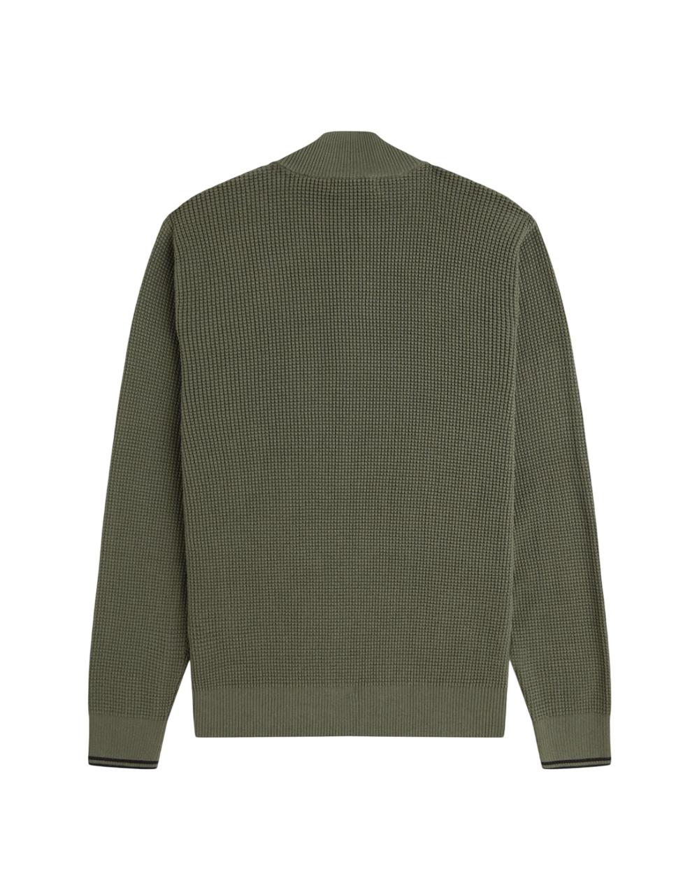 Jersey Fred Perry WAFFLE STITCH HZ Verde Hombre