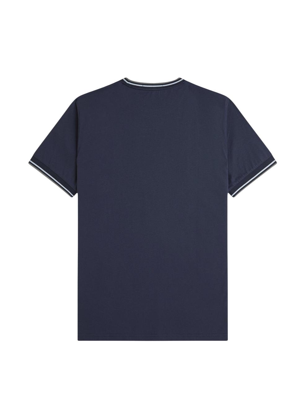 Camiseta Fred Perry TWIN TIPPED Azul Oscuro Hombre