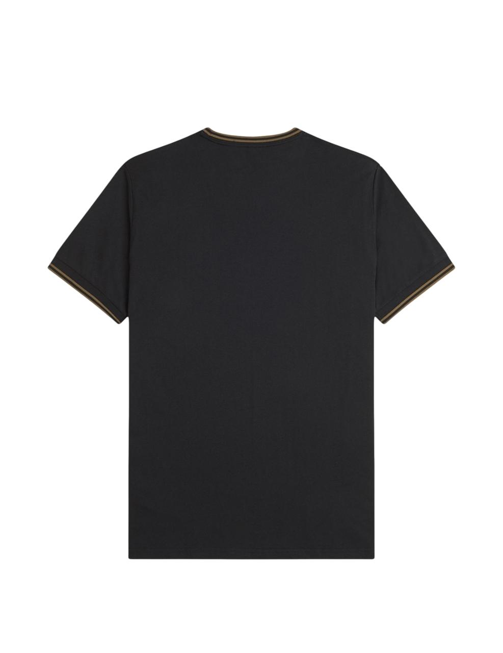 Camiseta Fred Perry TWIN TIPPED Negro Hombre