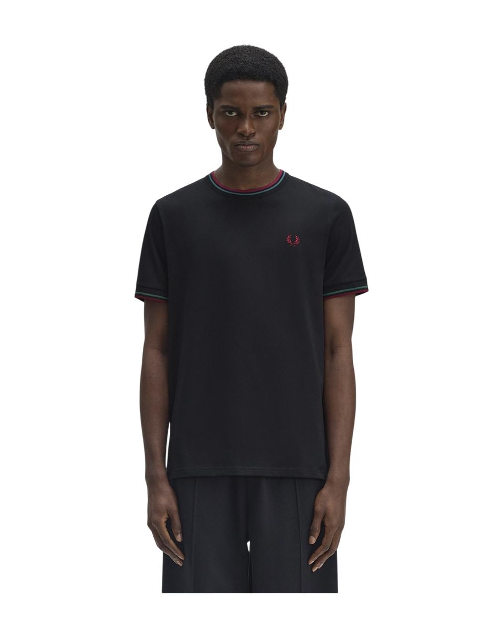 Camiseta Fred Perry TWIN TIPPED Marino Hombre