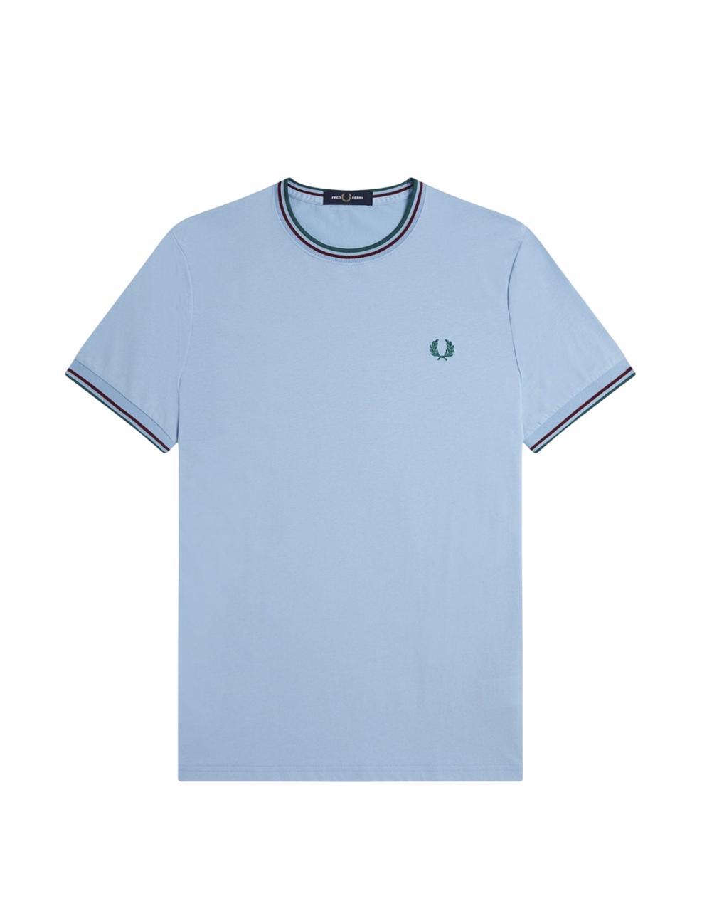 Camiseta Fred Perry TWIN TIPPED Azul Hombre