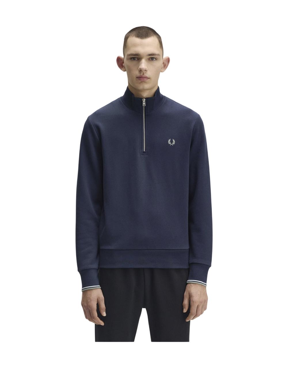 Sudadera Fred Perry HALF ZIP Marino Hombre