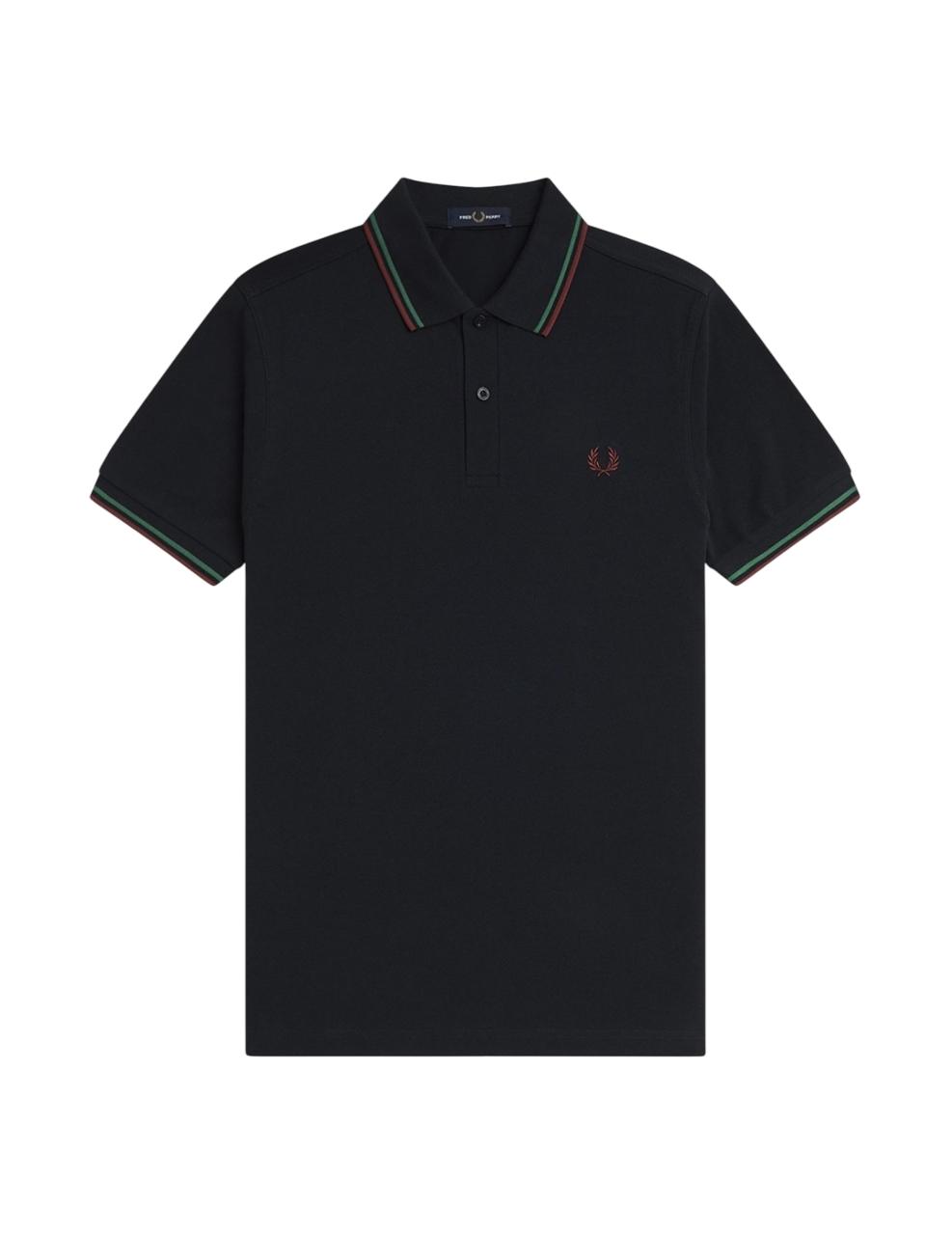 Polo Fred Perry TWIN TIPPED Marino Hombre