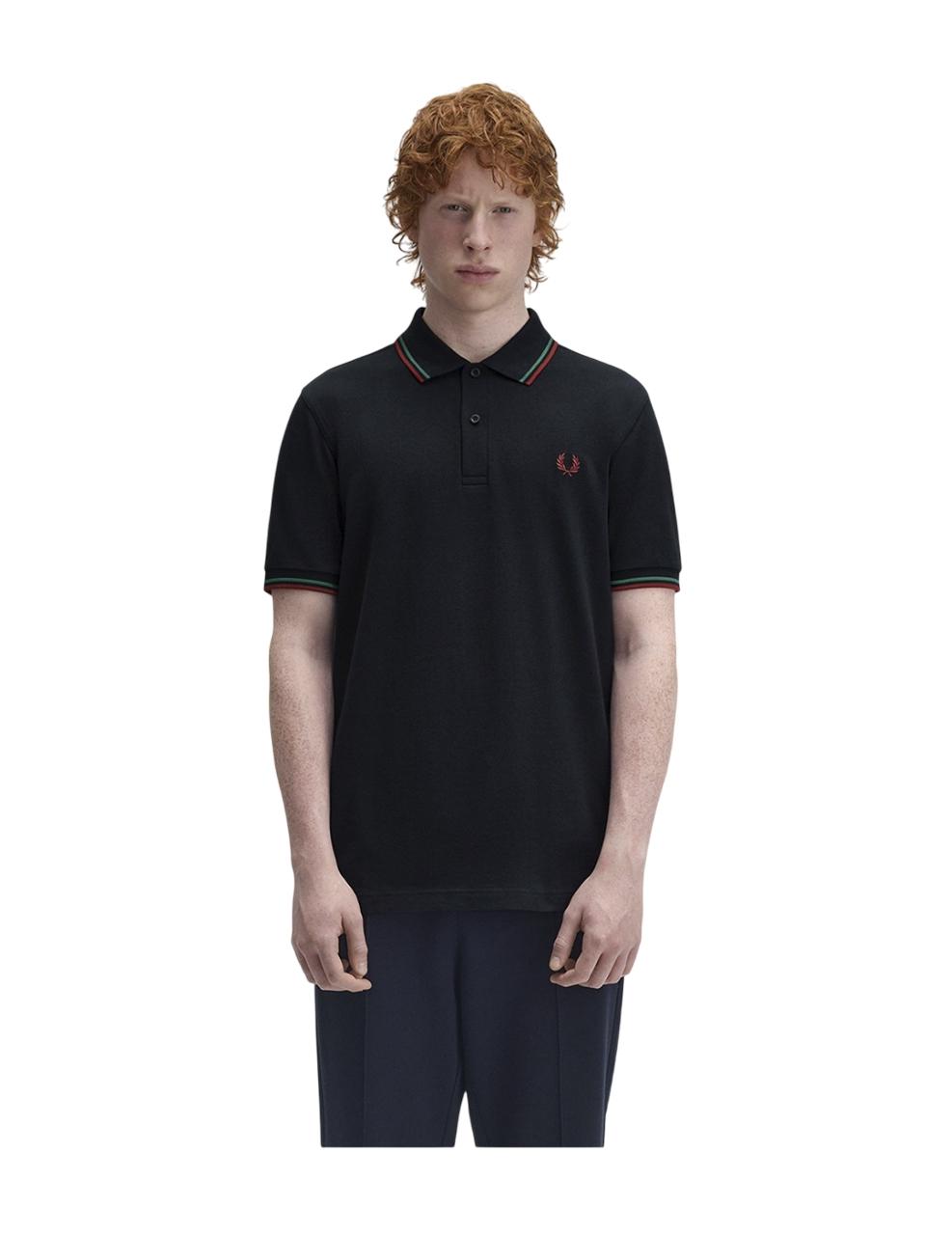 Polo Fred Perry TWIN TIPPED Marino Hombre