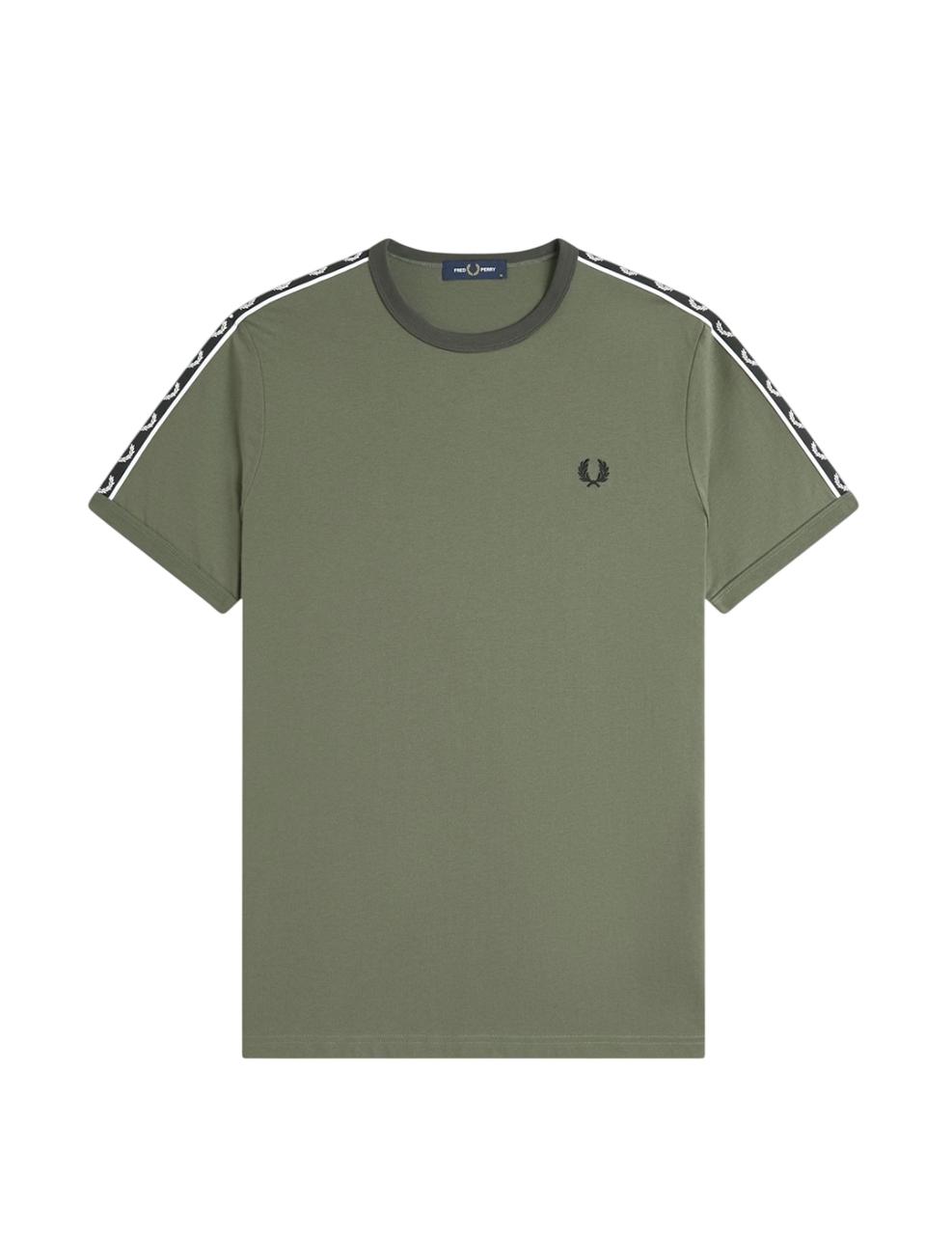 Camiseta Fred Perry CONTRAST TAPE Verde Hombre