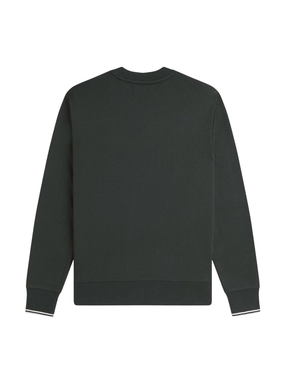  Sudadera Fred Perry CREW NECK Verde Hombre