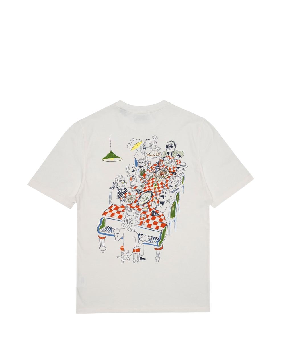 Camiseta Edmmond Studios PIANO BAR Blanco