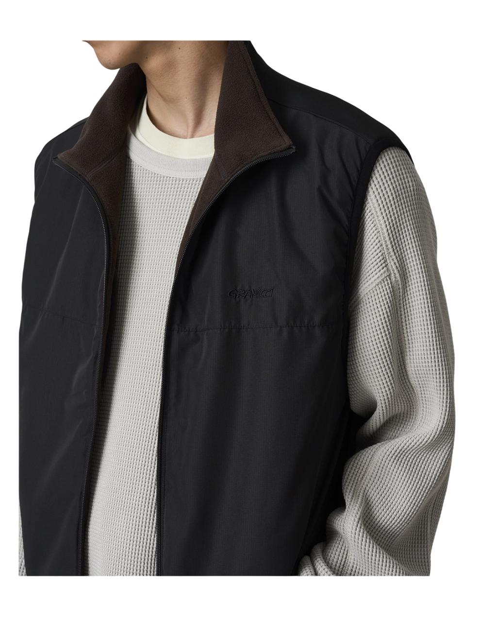 Chaleco GRAMICCI Reversible Polar termico Marrón-Negro