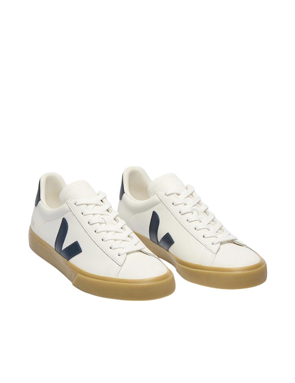 Zapatilla Veja CAMPO LEATHER Blanco Marino Unisex
