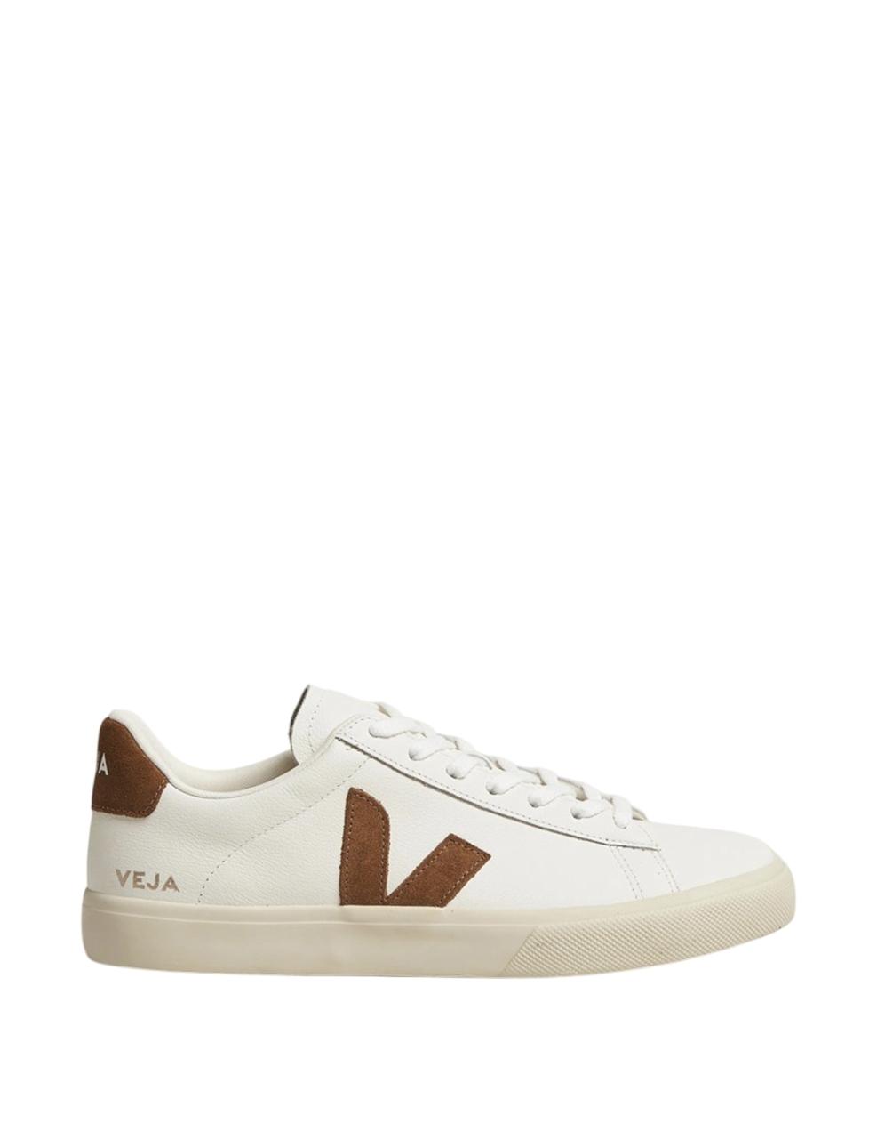 Zapatilla Veja CAMPO LEATHER Blanco Cognac Unisex