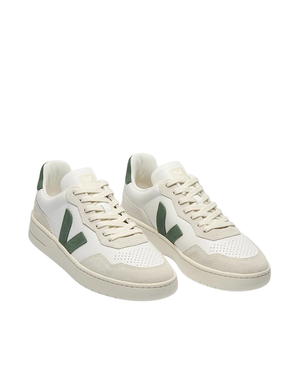  Zapatilla Veja V-90 LEATHER Blanco Verde Hombre