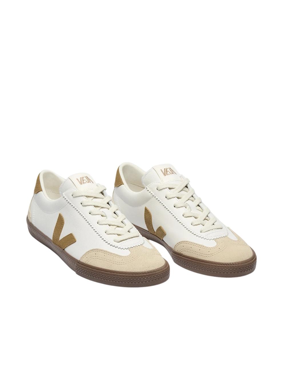 Zapatilla Veja VOLLEY LEATHER Blanco Marrón Unisex